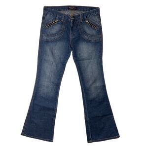 American Eagle Outfitters Vintage Y2K Low Rise Faded Flare Jeans Size 6